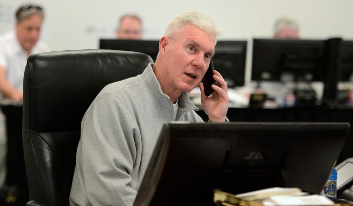 Ted Thompson, in the war room during the 2014 draft, served as Packers GM from 2005-17 and still consults with the team.